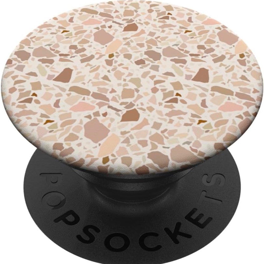 NWT Neutral Beige Terrazzo Adhesive PopSocket